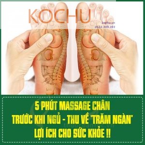 5 phút massage chân trước khi ngủ